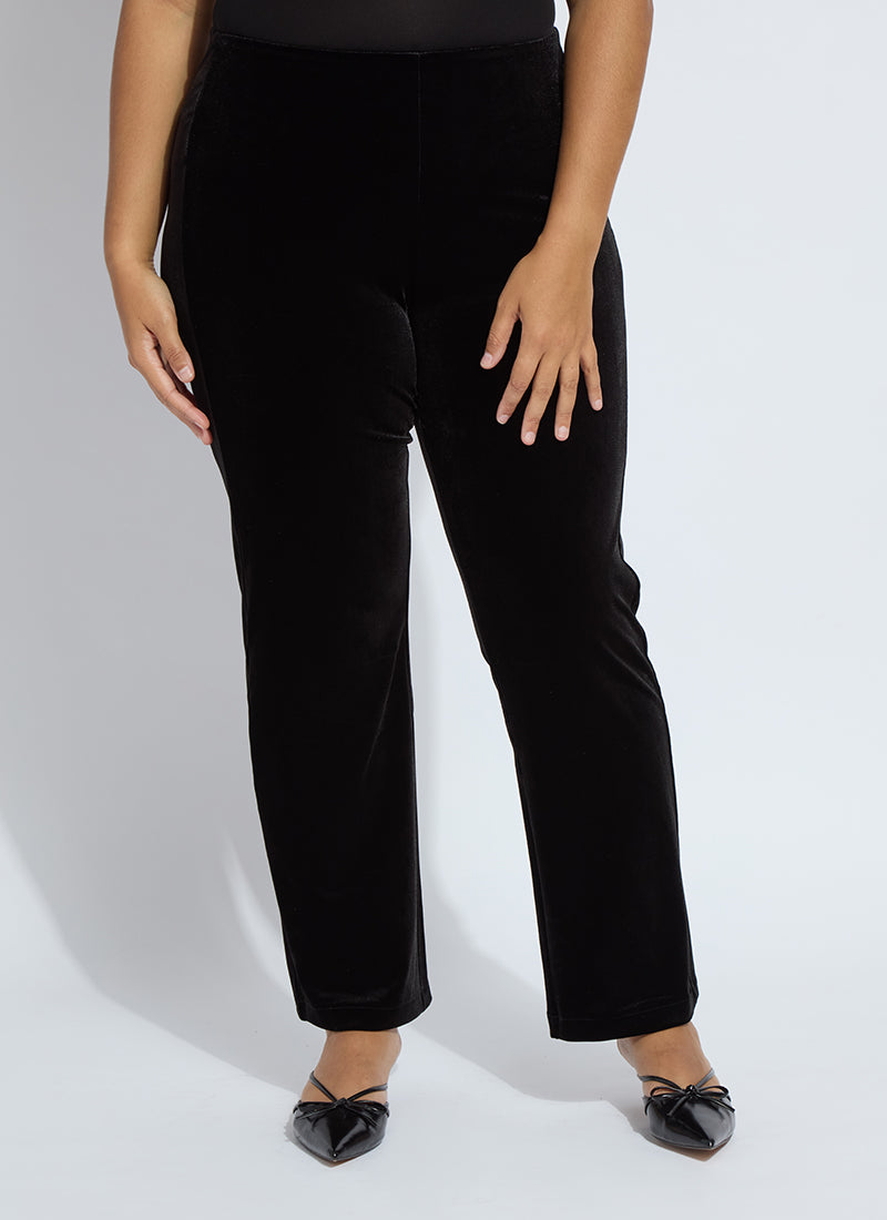 Lysse Plus Women's Velvet Pants - Black