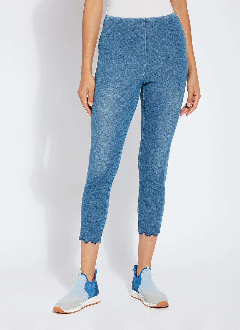 Scallop Edge Ankle Denim Legging Lyssé New York: Fit