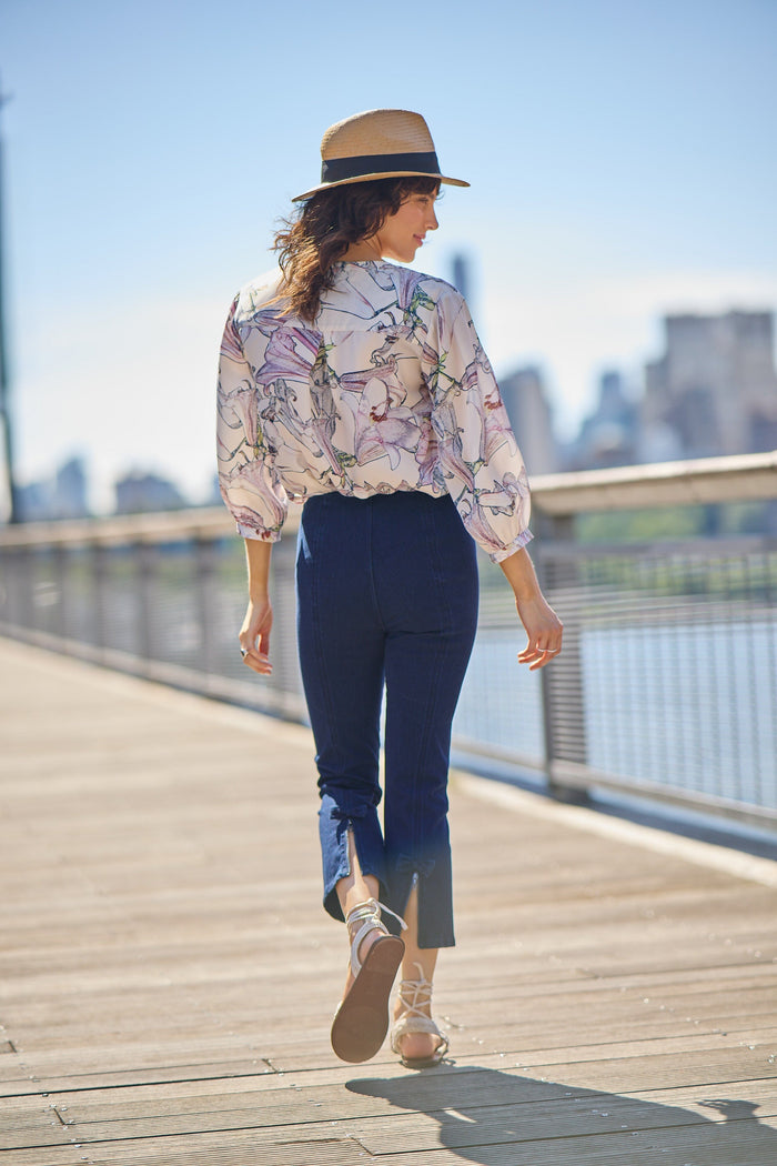 Woman walking near the water