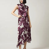 Rosalind High Neck Draped Blouse