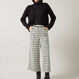 Sylvinne Tweed Crop Palazzo