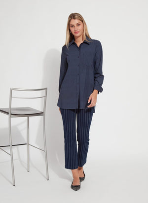 color=Indigo Denim Pinstripe