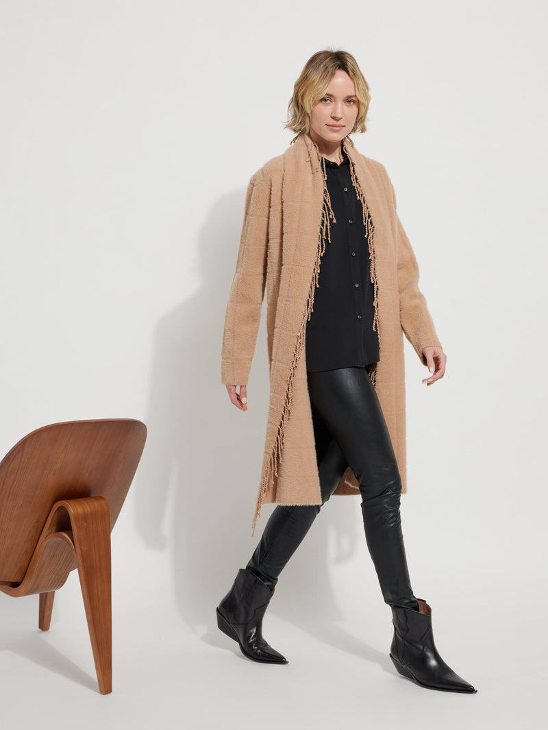 Alice Fringe Sweater Coat – LYSSÉ