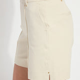 Amanda Twill Short - Sleek Beige (6" Inseam)