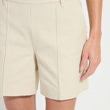 Amanda Twill Short - Sleek Beige (6" Inseam)