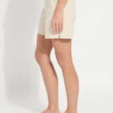 Amanda Twill Short - Sleek Beige (6" Inseam)