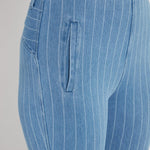 color=Bleached Blue Denim Pinstripe