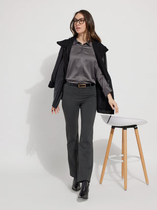 Final Sale Denver Ponte Sleeveless Coat in Black - Lysse 24-3387