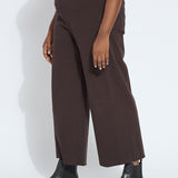 Erin Hi Waist Wide Leg Denim Curvy - Double Espresso (28" Inseam)