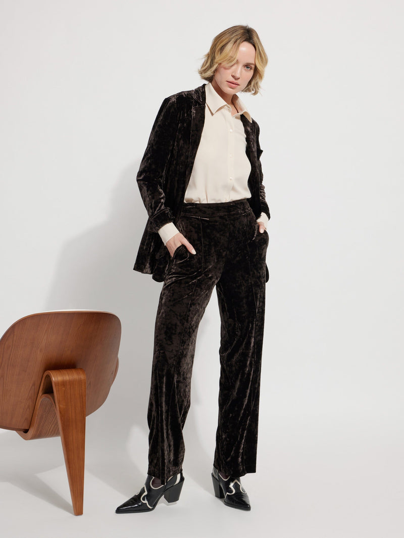 Shay Crushed Velvet Suit Pant