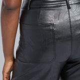 Vegan Leather Wide Leg Curvy (28" Inseam)