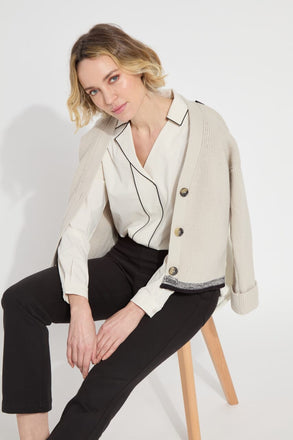 Final Sale Denver Ponte Sleeveless Coat in Black - Lysse 24-3387 main image 1