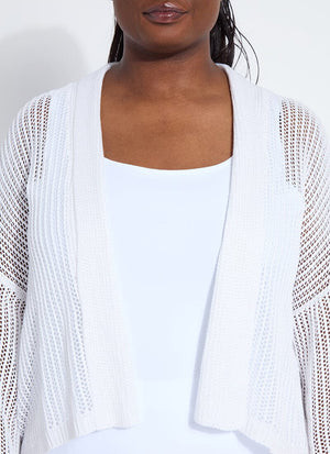 Elera Linen Mesh Cardigan Curvy