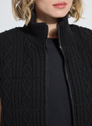 Prudence Reversible Puffer Sweater Vest Curvy