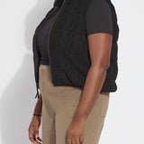 Prudence Reversible Puffer Sweater Vest Curvy