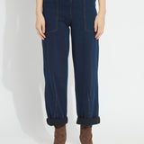 Penelope Curved Cuffed Denim (27" Inseam (cuffed) | 31" Inseam (uncuffed))