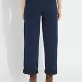 Penelope Curved Cuffed Denim (27" Inseam (cuffed) | 31" Inseam (uncuffed))