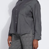 Lunette Stretch Chambray Shirt Curvy