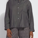 Lunette Stretch Chambray Shirt Curvy