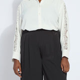 Natasha Lace Trim Shirt Curvy