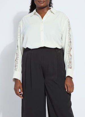 Natasha Lace Trim Shirt Curvy