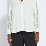 Natasha Lace Trim Shirt Curvy