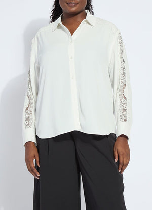 Natasha Lace Trim Shirt Curvy