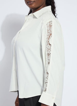 Natasha Lace Trim Shirt Curvy