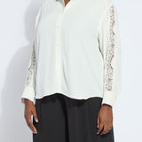 Natasha Lace Trim Shirt Curvy