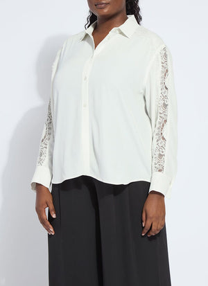 Natasha Lace Trim Shirt Curvy
