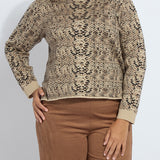 Declan Mock Neck Jacquard Sweater Curvy