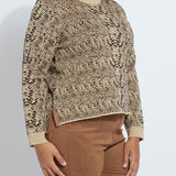Declan Mock Neck Jacquard Sweater Curvy