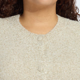 Kennedy Short Sleeve Lurex Feather Cardigan Curvy