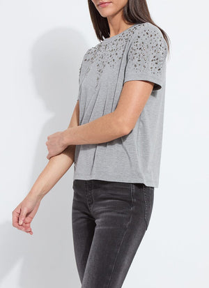 Malva Embellished Crew Neck Top