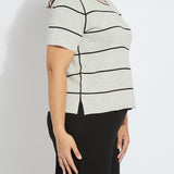 Odessa Reversible Knit Short Sleeve Tee Curvy