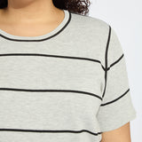 Odessa Reversible Knit Short Sleeve Tee Curvy