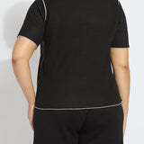 Odessa Reversible Knit Short Sleeve Tee Curvy