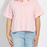 Corinna Oversized Cropped Shirt Curvy