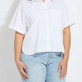 Corinna Oversized Cropped Shirt Curvy