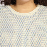 Claire Textured Mesh Sweater Shell Curvy