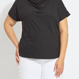 Ensley Cowl Neck Top Curvy