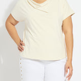 Ensley Cowl Neck Top Curvy