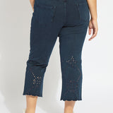 Billie Eyelet Straight Denim Curvy (26"Inseam)