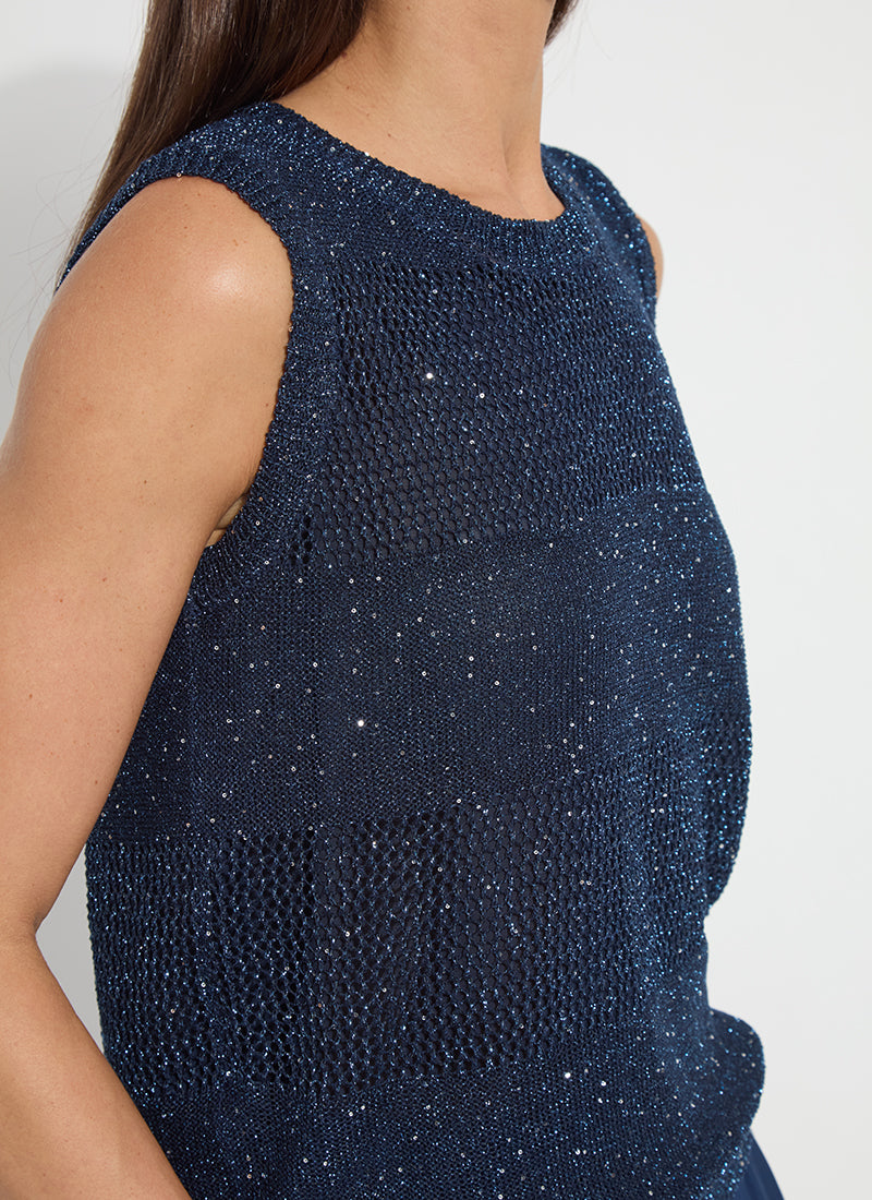 color=Capri Blue Sequins