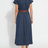 Zelda Midi Belted Denim Dress