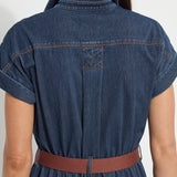 Zelda Midi Belted Denim Dress