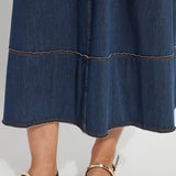 Zelda Midi Belted Denim Dress