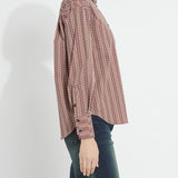 Marjorie Placed Print Button Up Shirt