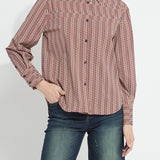 Marjorie Placed Print Button Up Shirt