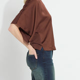 Ginger Mix-Media Dolman Tee